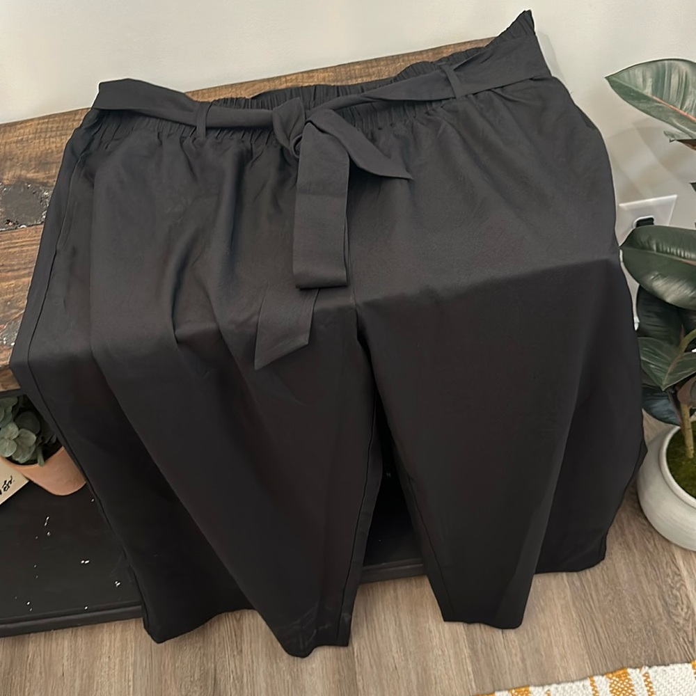 NWT glitzy girls dressy black pants wide leg